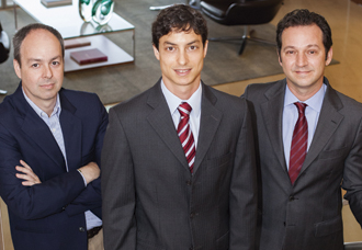 Artur Wichmann, Pedro Sales e Luiz Godinho, da Verde Asset